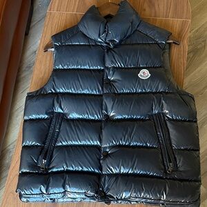 Moncler Shiny Black Puffer Vest for Men